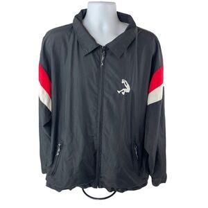 VINTAGE SHAQ Shaquille O Neal Jacket‎ Mens Large Black Full Zip Windbreaker NBA